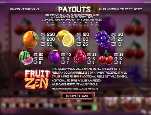игровой автомат fruit zen